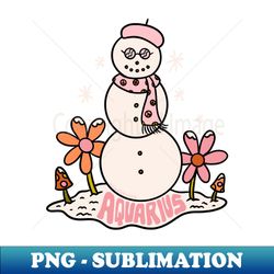 Aquarius Snowman - Instant Sublimation Digital Download