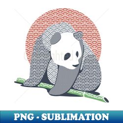 japanese pattern tattooed panda by tobe fonseca - stylish sublimation digital download