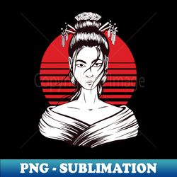 Beautiful Japanese Geisha - Sublimation-Ready PNG File