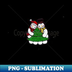 Snowmen with Christmas tree - Instant Sublimation Digital Download