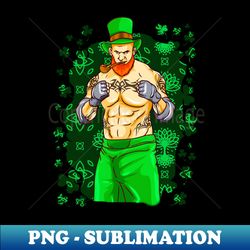 Irish MMA Leprechaun Fighter Jiu Jitsu Muay Thai Martial Art St Patricks Day - PNG Transparent Digital Download File for