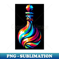 wizard potion bottle colorful geometric magic 1 - retro png sublimation digital download