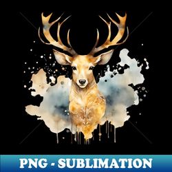 colorful watercolor deer - Exclusive Sublimation Digital File