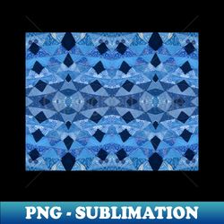 blue patchwork quilt pattern - decorative sublimation png file