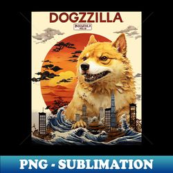 Dogezilla Funny Doge Meme Giant Shiba Inu Funny Doge Meme Giant Shiba Inu - Instant PNG Sublimation Download