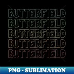 Butterfield Name Pattern - High-Quality PNG Sublimation Download