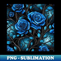 Blue Roses pattern - Instant Sublimation Digital Download