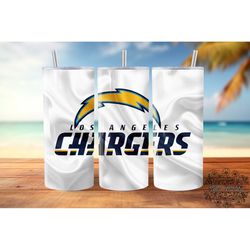 Los Angeles Chargers Tumbler 20 oz Wrap PNG, NFL Tumbler Wraps, Football Tumbler Wrap PNG