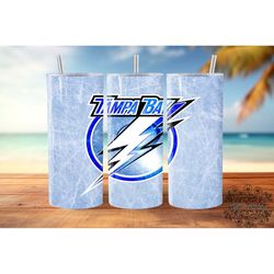 Tampa Bay Lightning Tumbler 20 oz Wrap PNG, NHL Tumbler Wraps, Football Tumbler Wrap PNG