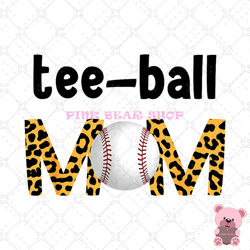 tee-ball mom mother day leopard softball png, sport png, game day png,sports ball png