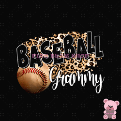 baseball grammy leopard print mother day png, mothers day png, mom png design, mom sublimation