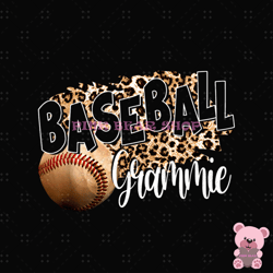 baseball grammie leopard print mother day png, mothers day png, mom png design, mom sublimation