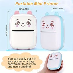 Mini Printer For IPhone And Android, Wireless Mini Photo Printer Label Printer, Portable BT Mini Thermal Printer