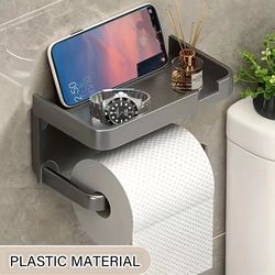 Toilet Paper Holder With Phone Shelf - Mobile Phone Holder