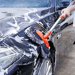 Car Wash Brush Mop Kit - Mitt Sponge With 44" Long Handle Car Cleaning Supplies Kit - Duster Washing Car Tools
