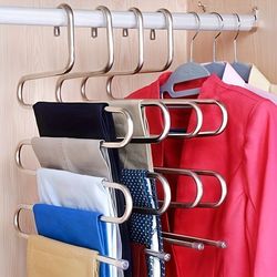Multi-Tier Trouser Rack - For Wardrobe Storage - Home Bathroom Towel Storage - Sorting And Drying