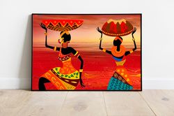 african poster, abstract d canvas, d canvas, wall art, large canvas, african d canvas, black woman d canvas, african wom
