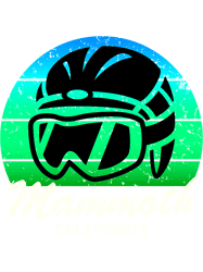 Mammoth ski resort California snowboarding cool retro sunset ski helmet ski gift