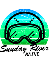 Sunday river ski resort newry maine snowboarding cool retro sunset ski helmet ski gift  T-  (2)