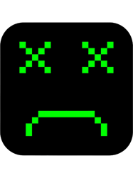 Green Sad Square Pixel art Emoji