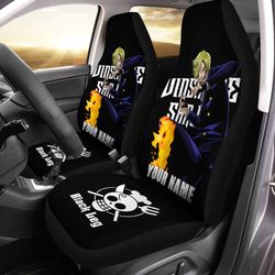 Vinsmoke Sanji Car Seat Covers Custom Name One Piece Anime Car Accessories