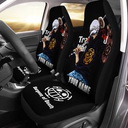 Trafalgar Law Car Seat Covers Custom Name One Piece Anime Car Accessories