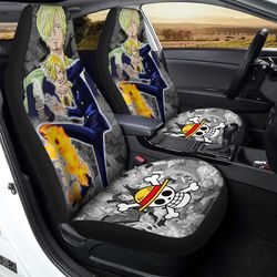 Sanji Car Seat Covers Custom Anime One Piece Car Interior Accessories