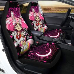 Sailor Chibi Moon Car Seat Covers Custom Sailor Moon Anime Car Accessories Gifts Idea