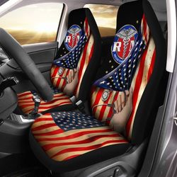 Rn Nurse Car Seat Covers Custom American Flag Car Accessories