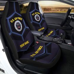 Personalized U.s. Air Force Military Car Seat Covers Custom Name Car Accessories