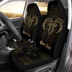 Personalized Aries Car Seat Covers Custom Zodiac Sign Aries Car Accessories Gifts Idea