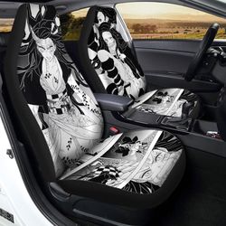 Nezuko Car Seat Covers Custom Kimetsu No Yaiba Manga Car Accessories