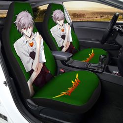 Kaworu Nagisa Car Seat Covers Custom Neon Genesis Evangelion Anime Car Accessories