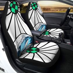 Hanafuda Great Wave Car Seat Covers Custom Car Interior Accessories