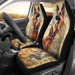 German Shepherd Car Seat Covers Custom Vintage Car Accessories Gifts Idea For Dog Lovers