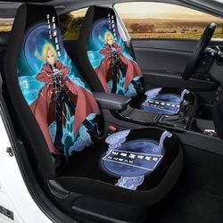 Elric Edward Car Seat Covers Custom Fullmetal Alchemist Anime Car Interior Accessories