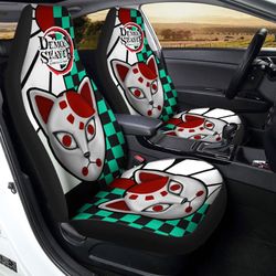 Demom Slayer Tanjiro Hanadafu Car Seat Covers Custom Anime Car Accessories