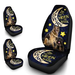 Coolest German Shepherd Dad Car Seat Covers Custom I Love You To The Moon And Back Car Accessories Gifts Idea
