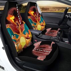 Charizard Car Seat Covers Custom Anime Pokemon Car Accessories For Anime Fans