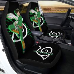 Black Rock Lee Car Seat Covers Custom Naruto Anime Gifts For Fans