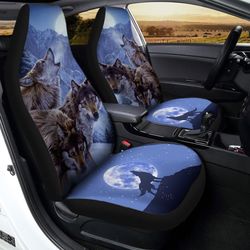 Wolf Car Seat Covers Custom Car Interior Accessories