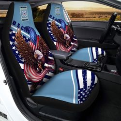 Us Coast Guard Car Seat Cover Custom Bald Eagle Us Flag Car Interior Accessories