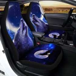 Howling Wolf Car Seat Covers Custom Car Interior Accessories