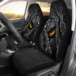 Tiger Car Seat Covers Custom Yellow Eyes Cool Car Accessories
