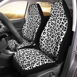 Snow Leopard Skin Car Seat Covers Custom Printed Car Accessories