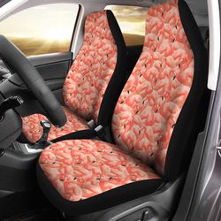 Pink Flamingo Car Seat Covers Custom Flamingo Lovers Car Accessories Gifts Idea