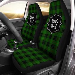 Personalized Gunn Tartan Car Seat Covers Custom Name Car Accessories