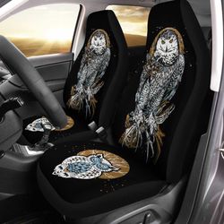 Eastern Screech Owl Car Seat Covers Custom Owl Lover Car Accessories