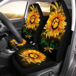 Dragonfly Car Seat Covers Personalized Sunflower Paws Car Accessories