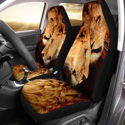 Couple Lion Car Seat Covers Custom Car Accessories